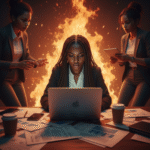 Founder overwhelmed by constant crises — representing firefighting vs leadership in business.